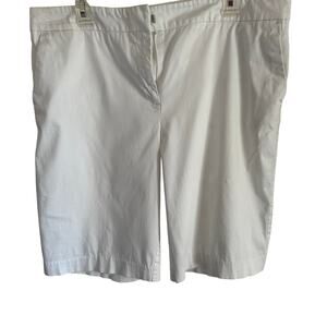 Jones New York Sport Women 16 White Stretch Shorts Casual Summer Resort cruise